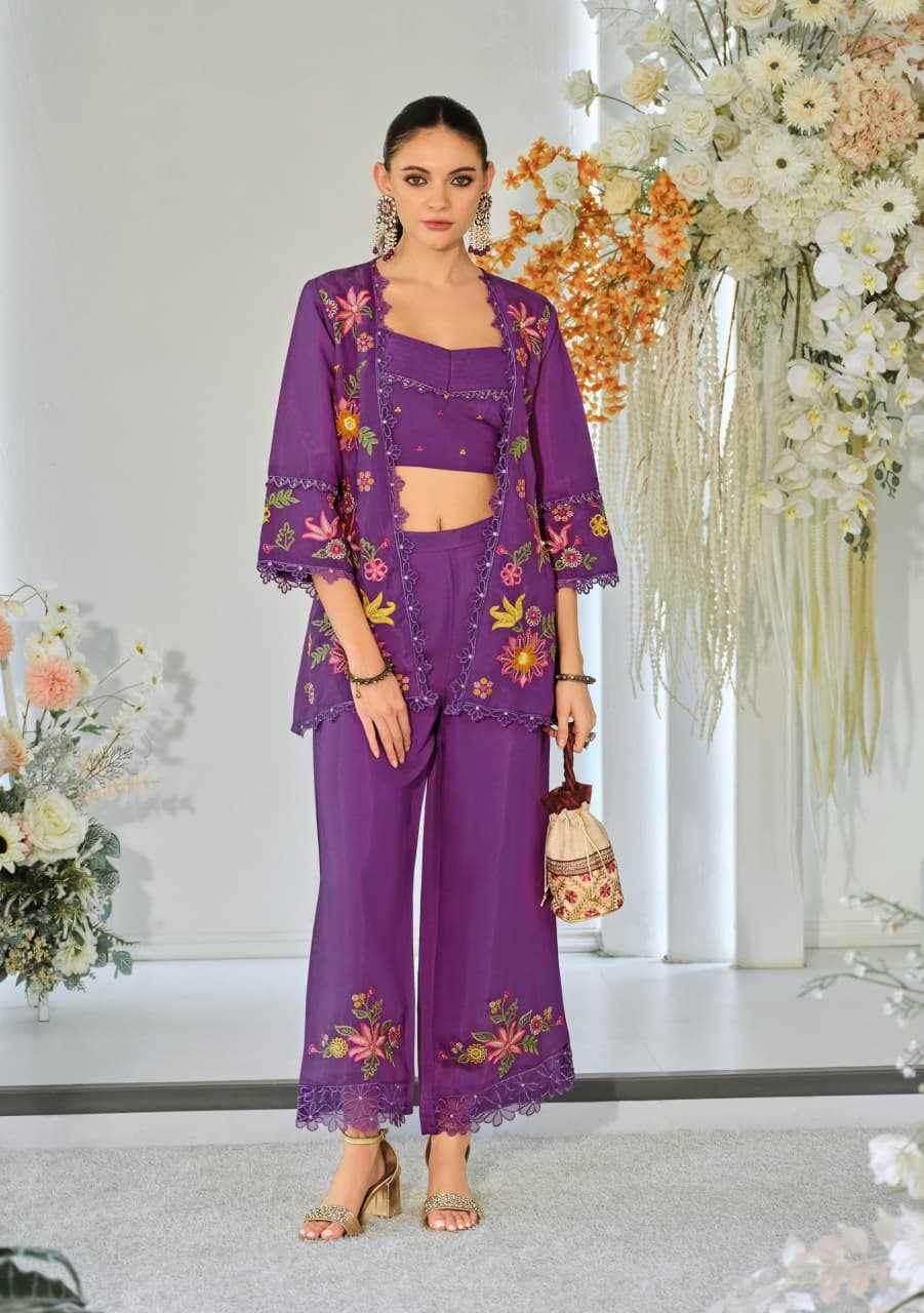 Pure Viscos Western Wears Indo Western Palazzo Party Wear Dresses - MYLUXURY LANE ENTERPRISE